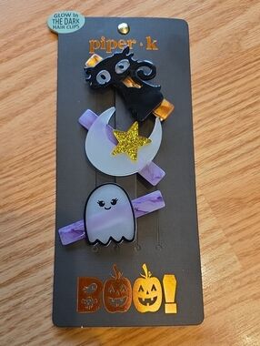 Piper•k Spooky Glow In The Dark Hair Clips 3pc